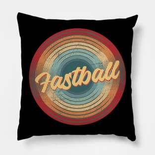 fastball vintage circle Pillow