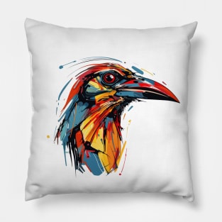 bird with pop art style Pillow