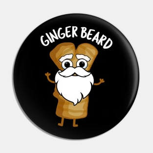 Ginger Beard Funny Gingerbread Food Pun Pin