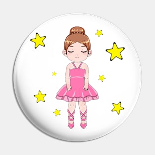 Pink ballerina Pin