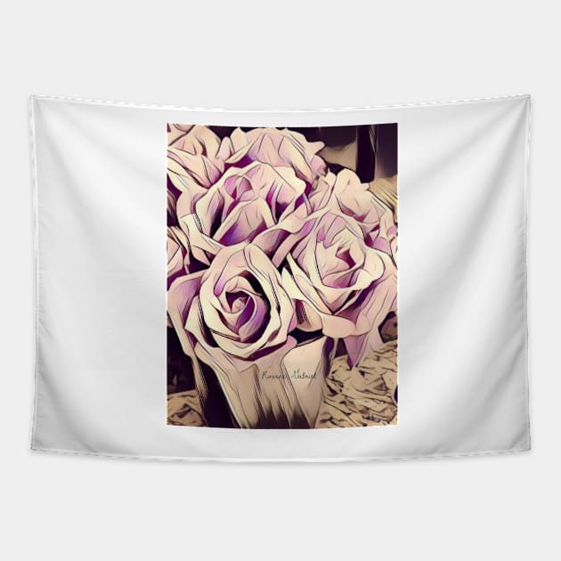 lilac living, lilac purse, light purple bedding, light purple flowers, light purple roses, lilac roses Tapestry by roxanegabriel