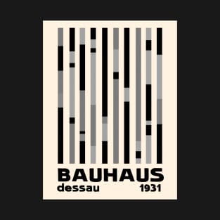 Bauhaus Dessau 1931 Modernist Homage Black Gray Cream T-Shirt