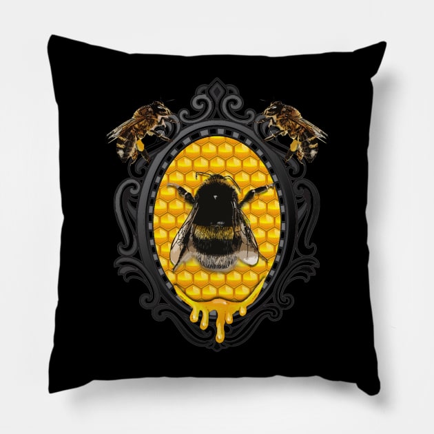 queen bee Pillow by wet_chicken_lip