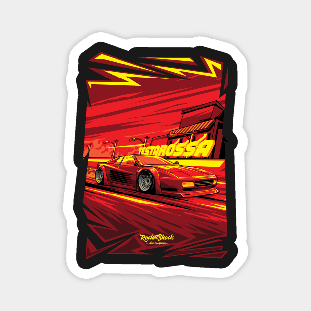 Testarossa Red theme Magnet by ASAKDESIGNS