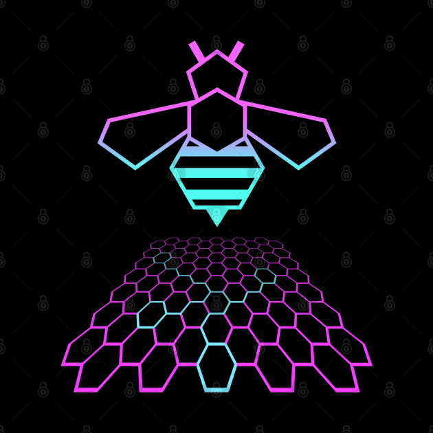 Futuristic Bee Vapor Aesthetics by felixbunny