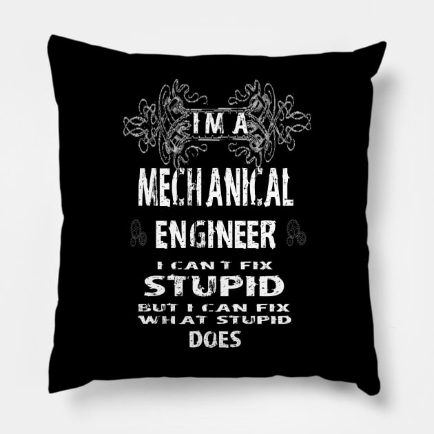 I Am A Mechanical Engineer Pillow by Tee-ps-shirt