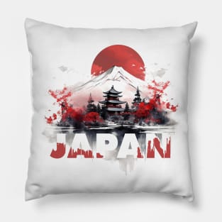 Mount Fuji Elegance / Japan Ink Art Pillow