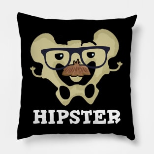 Hipster Cute Hip Bone Anatomy Pun Pillow