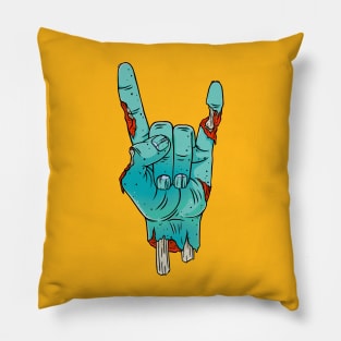 Creepy Rocker Zombie Cartoon Hand Pillow