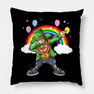 St Patricks Day Dabbing Leprechaun Boys Kids Men Dab Youth Pillow