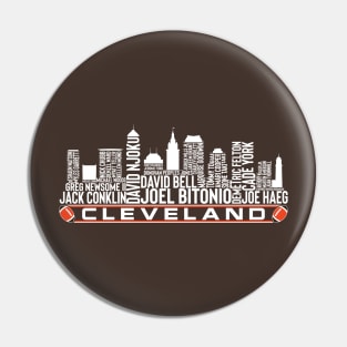 Cleveland Football Team 23 Player Roster, Cleveland City Skyline Pin