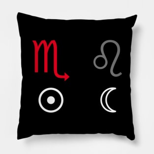 Scorpio Sun Leo Moon Zodiac Sign Pillow