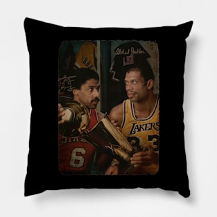 Julius Erving and Kareem Abdul Jabbar Vintage Pillow