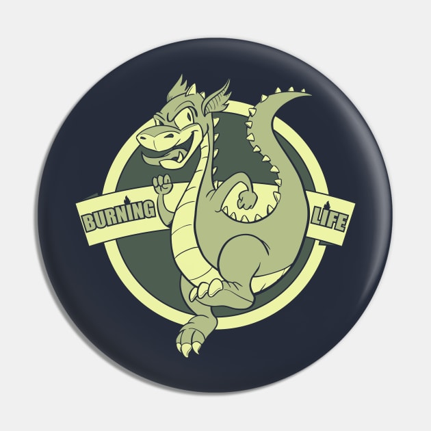 Dragon Burning Life Pin by BlueGlue