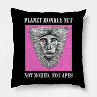 On Planet Monkey nft Collection Not Bored Apes Pillow