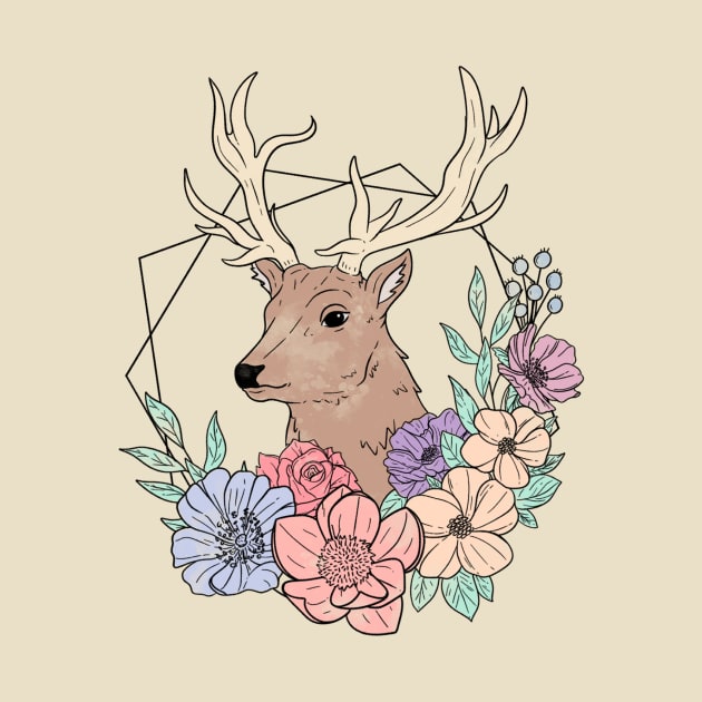 Floral Stag by Snaileton