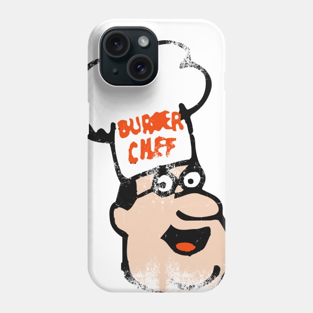 Distressed - Retro Burger Chef Mascot - Chef Phone Case by EverGreene