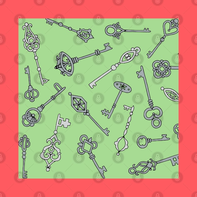 Skeleton Keys Green Palette by HLeslie Design