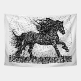 INK HORSES .1 Tapestry