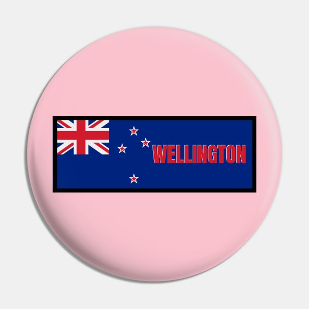 Wellington City in New Zealand Flag Pin by aybe7elf