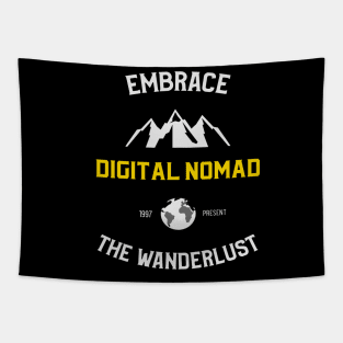 Digital Nomad Wanderlust Tapestry