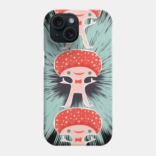 mushroom men with bow tie Phone Case