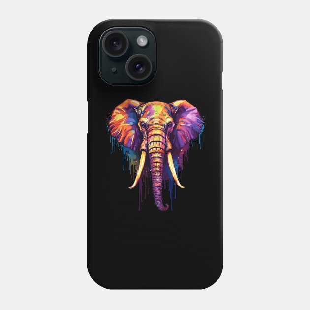 Elephant, Gentle Giant in Vibrant Color Phone Case by MC Digital Design