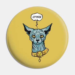 Lying cat Pin