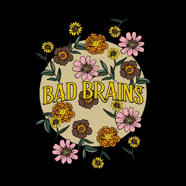 Bad Brains Name Personalized Flower Retro Floral 80s 90s Name Style by Ancientdistant