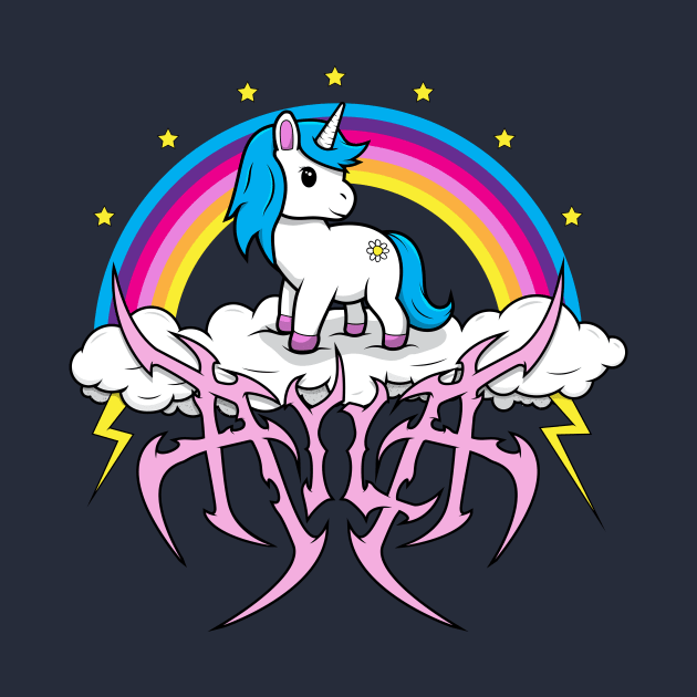 Ayla Death Metal Unicorn by UnluckyDevil