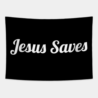 Jesus Saves - Christian Faith Tapestry