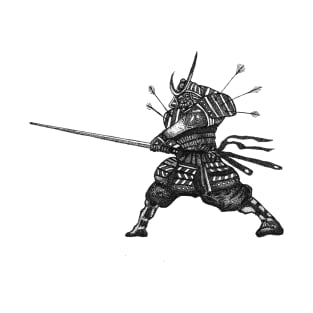 Traditional Japanese Samurai Warrior Fight Pose T-Shirt