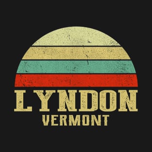 LYNDON VERMONT Vintage Retro Sunset T-Shirt