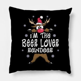 I’m The Beer Lover Reindeer, Funny Beer Lover Christmas Gift Pillow