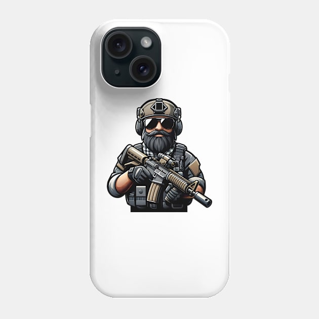 Tactical Man Phone Case by Rawlifegraphic