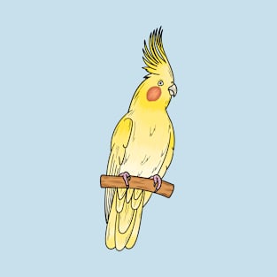 Cockatiel bird cartoon illustration T-Shirt