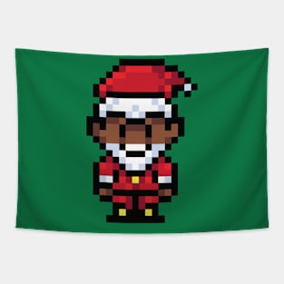 8bit Santa Claus // Funny Retro Santa Tapestry