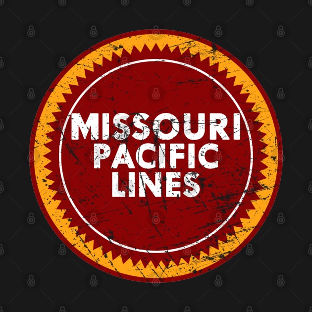 Distressed Missouri Pacific Railroad by Railway Tees For All