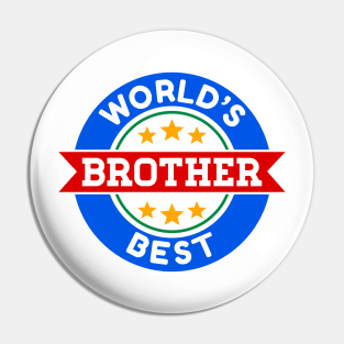 World's Best Brother Pin