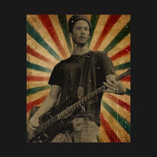 Keanu Reeves playing bass guitar in his band T-Shirt