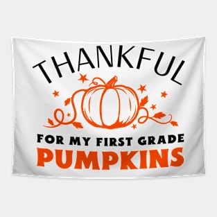 Thankful For My First Grade Pumpkins Tapestry