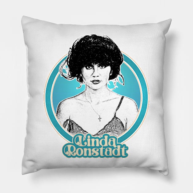 Linda Ronstadt /\/ Original 1970s Style Fan Art Design Pillow by DankFutura