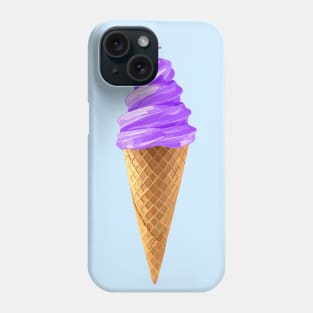 Lavender Purple Soft Serve Ice Cream Cone Phone Case