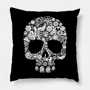 Flower Skull Calavera Pillow