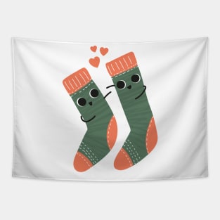 Cute Lovely Christmas Socks in Love Tapestry