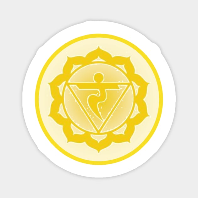 Willpower and confidence are mine Solar-Plexus Chakra- White Magnet by EarthSoul