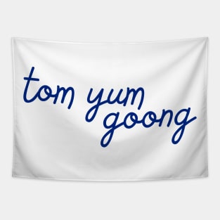 tom yum goong - Thai blue - Flag color Tapestry