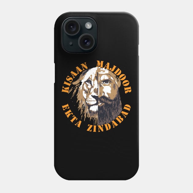 Kisaan Majdoor Ekta Zindabad - Punjab Farmers Phone Case by inkstyl