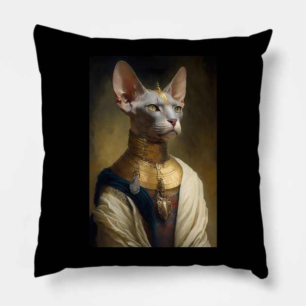 Sphynx Cat Classic Portrait Pillow by YeCurisoityShoppe