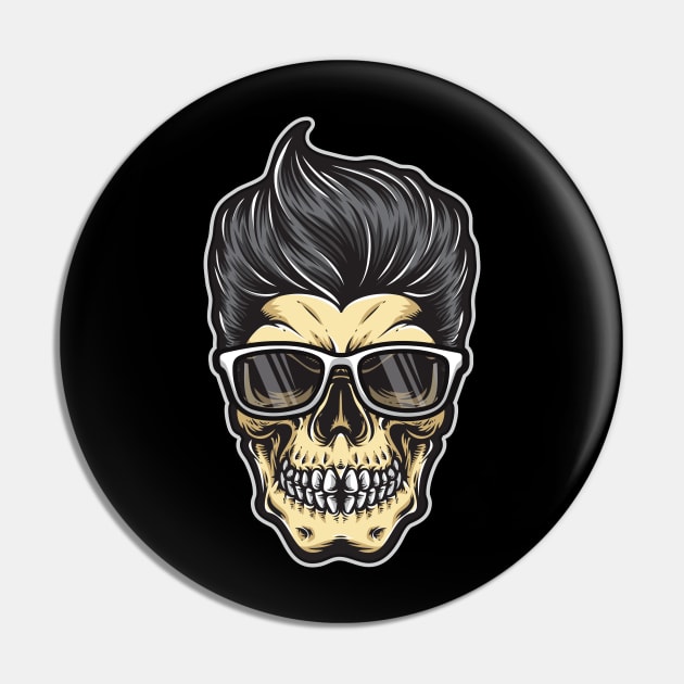 Rockabilly Skull Pin by GermanStreetwear